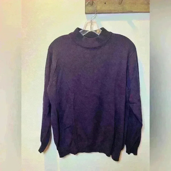 Fiesole 100% fine wool sweater size L purple - Picture 1 of 5